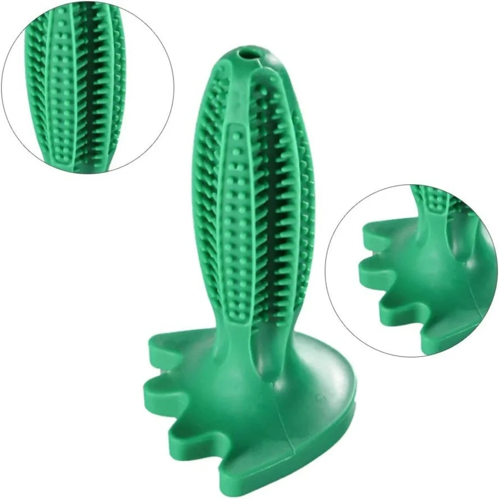 Dog Toothbrush Stick Rubber Dog Chew Toys, for Medium Large Dogs Puppy Dental